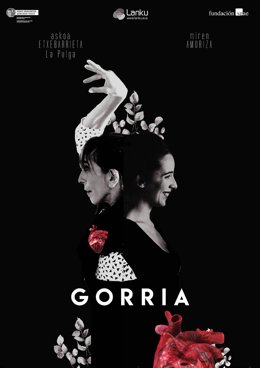 Cartel del espectáculo 'Gorria' con La Pulga y Miren Amuriza