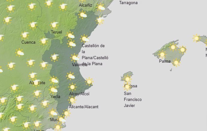 Predicción del tiempo para este domingo 18 de octubre