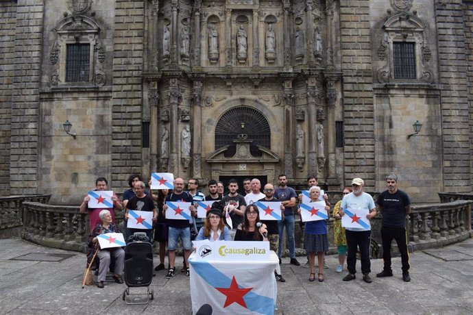 Miembros de Causa Galiza en Santiago de Compostela.