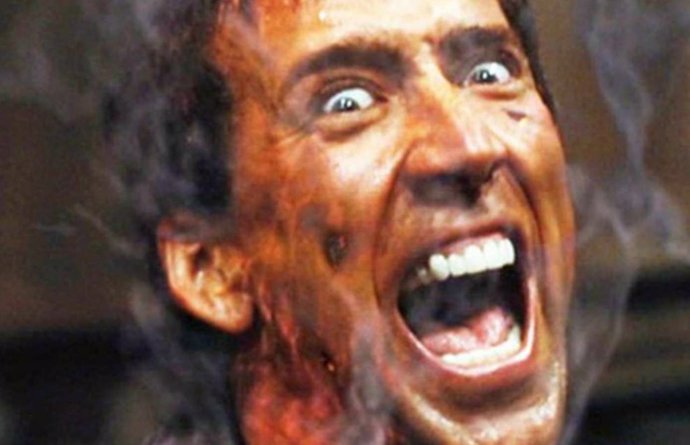Nicolas Cage como Ghost Rider de Marvel