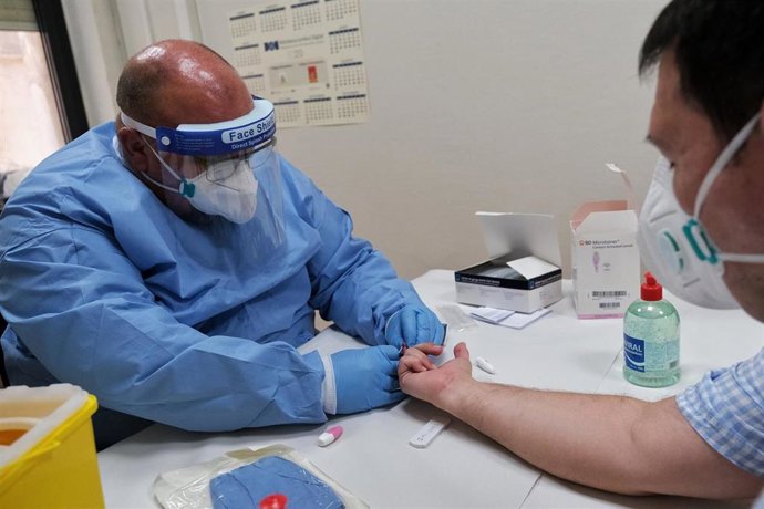 Realización de un test covid