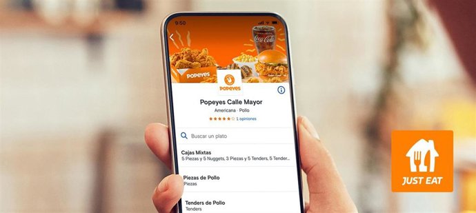 Popeyes se alía con Just Eat para el servicio a domicilio