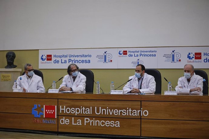 resentación de los resultados preliminares del ensayo de Fase II APLICOV contra el coronavirus de la compañía farmacéutica española PharmaMar, en el Hospital Universitario de La Princesa, Madrid (España).