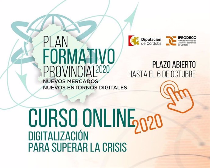Cartel del curso 'Digitalización para superar la crisis'
