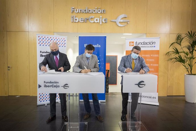 Fundación Ibercaja y Fundación Caja Inmaculada renuevan su colaboración con Ebrópolis.