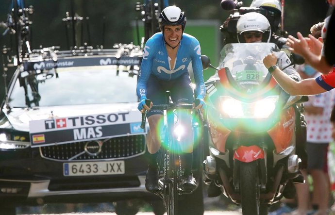 Enric Mas of Movistar Team during the Tour de France 2020, cycling race stage 20, Time Trial, Lure - La Planche des Belles Filles (36,2 km) on September 19, 2020 in Plancher-les-Mines, France - Photo Laurent Lairys / DPPI
