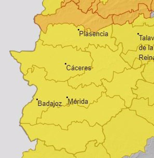 Alertas en Extremadura para el 20 de octubre