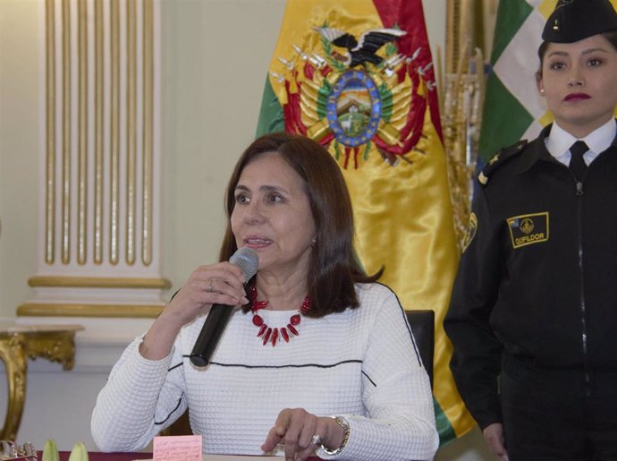 La ministra interina de Asuntos Exteriores de Bolivia, Karen Longaric.