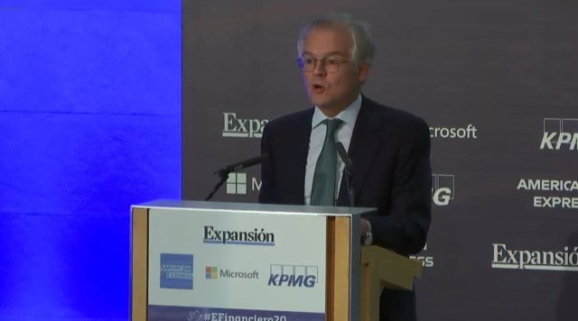 El presidente de la CNMV, Sebastián Albella, en el XI Encuentro del Sector Financiero organizado por KPMG y Expansión.