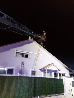Bomberos han extinguido un fuego en una casa de Badostáin
