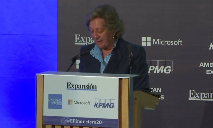 La presidenta de Unespa, Pilar González de Frutos, en la segunda jornada del XI Encuentro del Sector Financiero organizado por KPMG y Expansión.