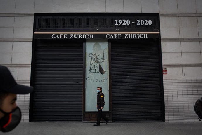Una cafeteria tancada (Arxiu).