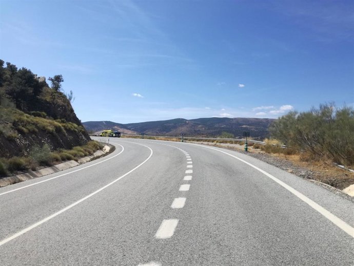 Curva en la que se produjo el accidente hace un mes en Tahal