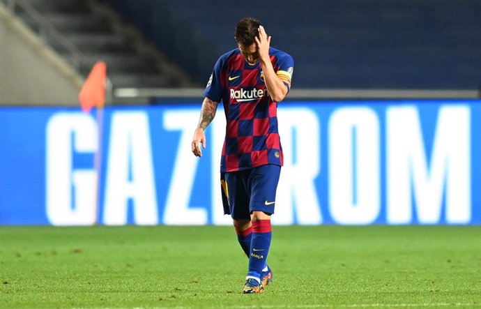 Messi al partit de quarts de final de la UEFA Champions League entre el FC Barcelona i el FC Bayern Munic.