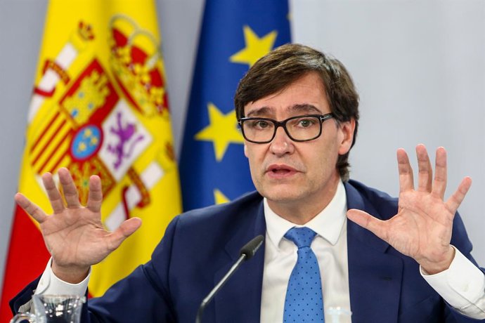 El ministre de Sanitat, Salvador Illa, compareix en roda de premsa a La Moncloa