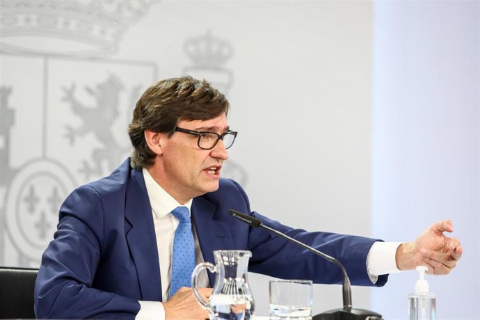 El ministro de Sanidad, Salvador Illa, comparece en rueda de prensa en Moncloa