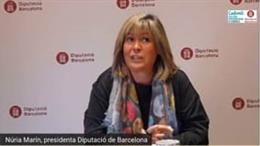 La presidenta de la Diputación de Barcelona, Núria Marín,en la jornada inaugural de la nueva edición del programa CuEmE