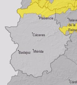 Alerta en Extremadura para el 21 de octubre