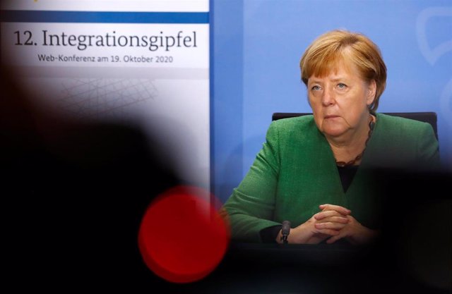 Angela Merkel, en la Cumbre Nacional de Integración, en la sede de la Cancillería en Berlín