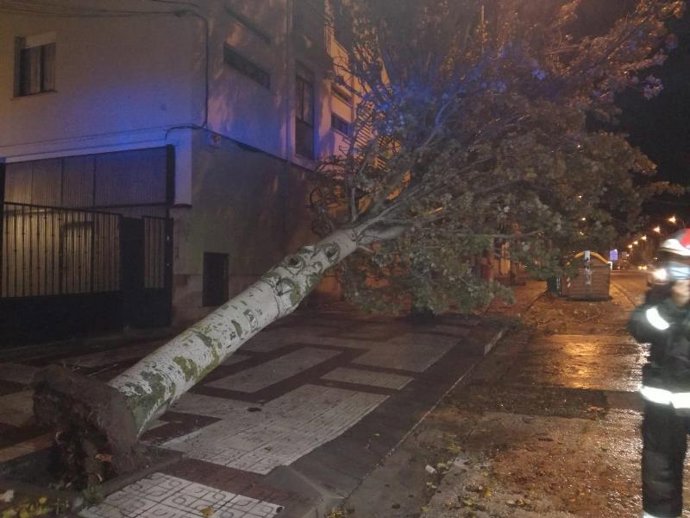 Intervenciones de los Bomberos de Soria durante esta madrugada.