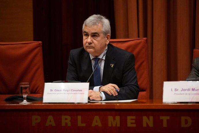 Comparecencia del exsecretario de Interior, César Puig, en la comisión del Parlament de Catalunya sobre los atentados del 17 de agosto.