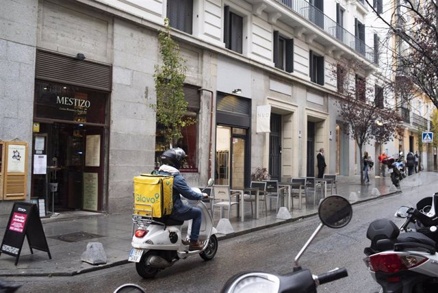 Un repartidor de Glovo, en un imagen de archivo