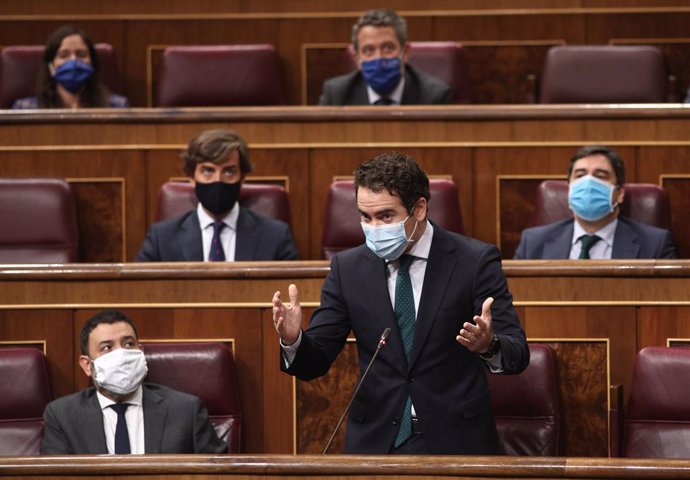 El portaveu parlamentari del PP, Teodoro García Egea, intervé durant una nova sessió de control al govern al Congrés dels Diputats. Madrid, (Espanya), 30 de setembre de 2020. 