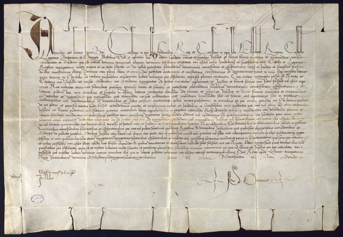 Imagen de la bula Dudum Siquidem de Alejando VI