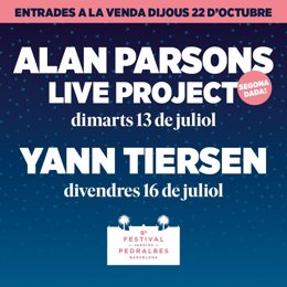 Cartel de conciertos de Alan Parsons Live Project y Yann Tiersen