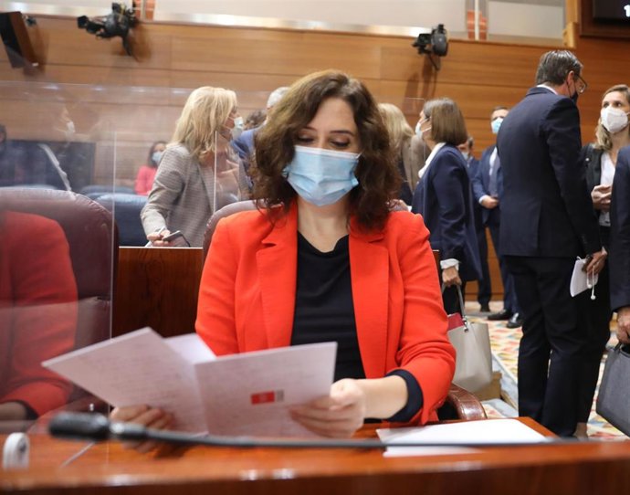 La presidenta de la Comunidad de Madrid, Isabel Díaz Ayuso