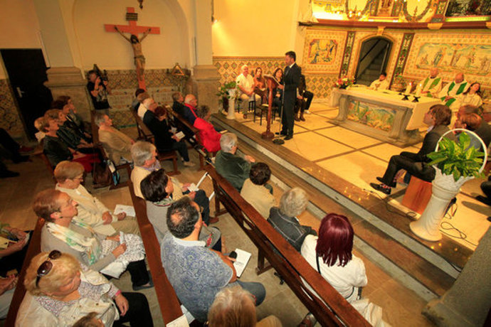 Una imatge d'arxiu de la lectura del 'Vot de la Vila' de Blanes del 2019, aquest 22 d'octubre del 2020. (Horitzontal)