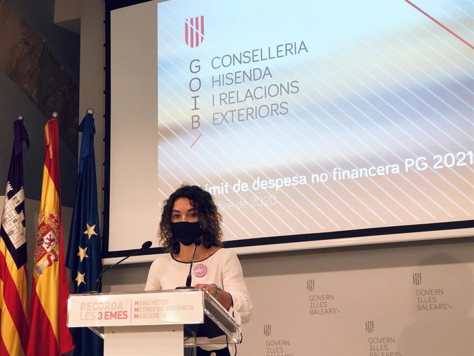 La consellera de Hacienda, Rosario Sánchez, presenta el techo de gasto para 2021.
