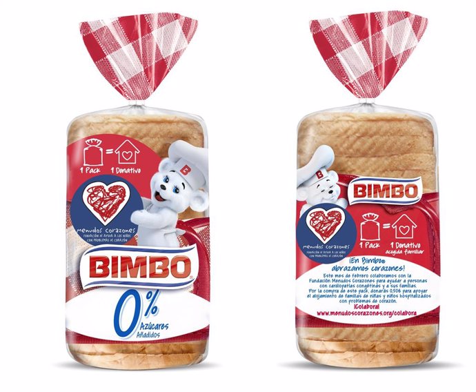 Paquetes de pan Bimbo 0%