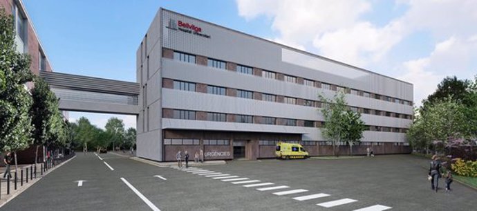 Imatge virtual del futur edifici annex a l'Hospital de Bellvitge construt amb motiu de la pandmia de la covid-19. Imatge publicada el 22 d'octubre del 2020 (horitzontal)
