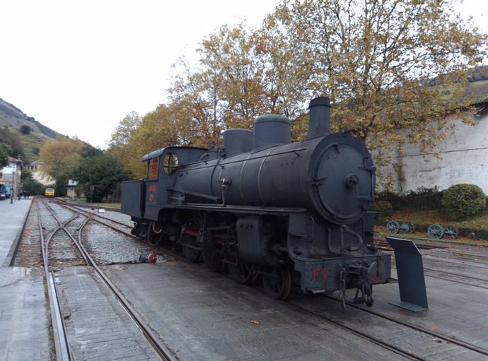 Locomotora en el Museo vasco del Ferrocarril