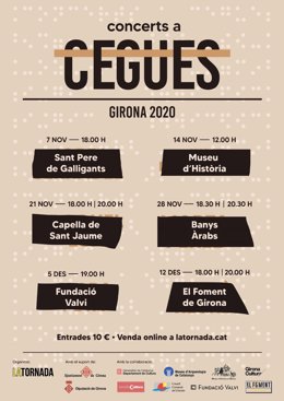 Cartell del Concerts a Cegues de Girona.