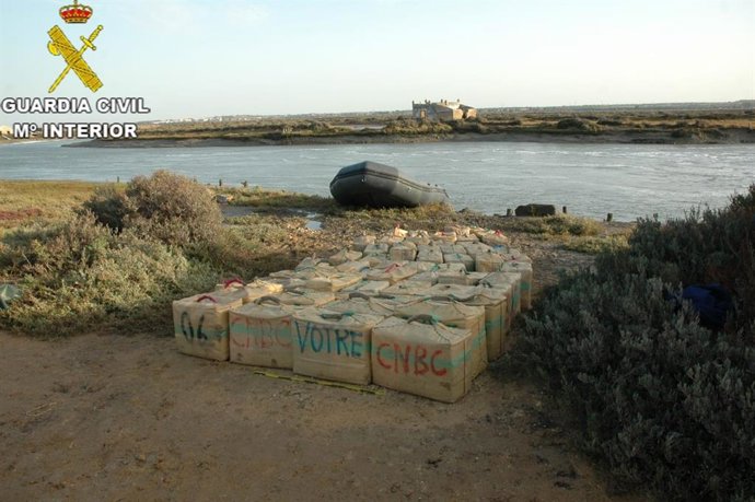 Alijo de hachís incautado en Puerto Real