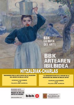 Cartel de la exposición "La Ruta del Arte BBK Artearen Ibilbidea"