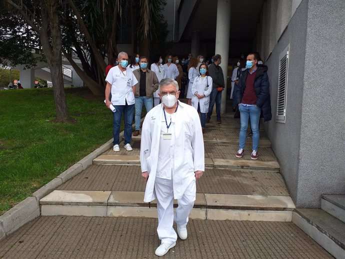 Protesta de médicos de urgencias del hospital de Cabueñes de Gijón