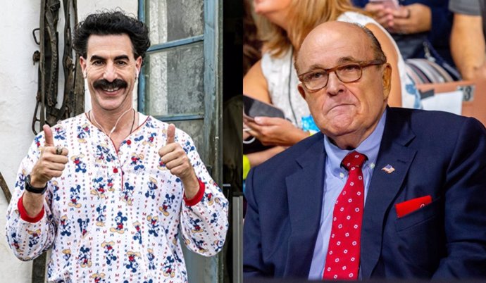 Borat responde a la polémica sexual con Rudy Giuliani