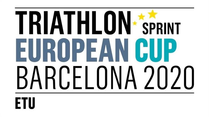 Cartel de la Copa de Europa de Triatlón 2020, que se celebrará este domingo en Barcelona