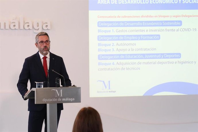 El vicepresidente primero de la Diputación de Málaga y diputado de Educación, Juventud y Deportes, Juan Carlos Maldonado