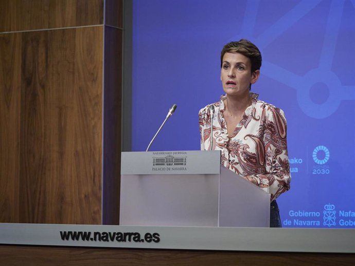 La  presidenta del Gobierno de Navarra, María Chivite