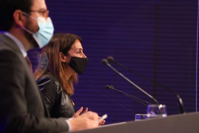 El vicepresidente Pere Aragonès y la consellera Meritxell Budó