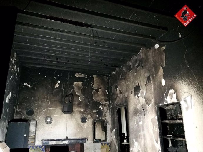 Incendio en una vivienda de Tárbena