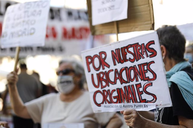 Imagen de recurso de una manifestación de comerciantes de El Rastro.
