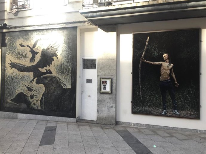 Mural del artista Andoni Euba en Bilbao