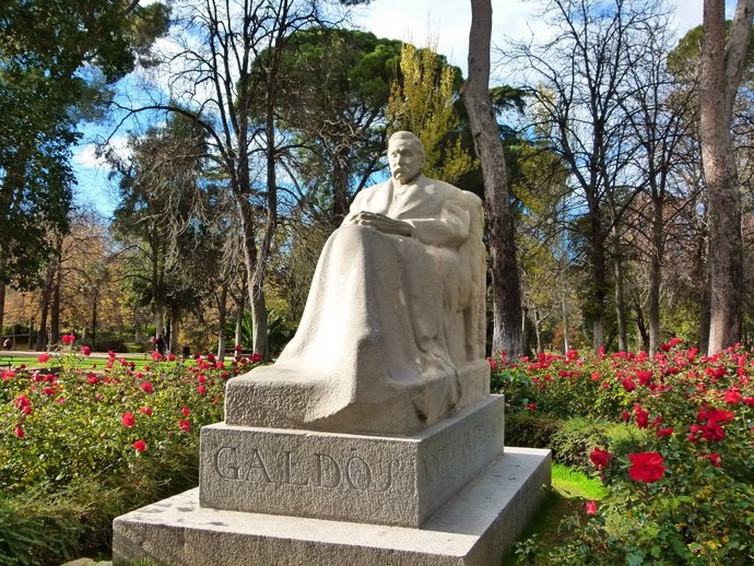 Busto de Galdós en el parque de El Retiro.