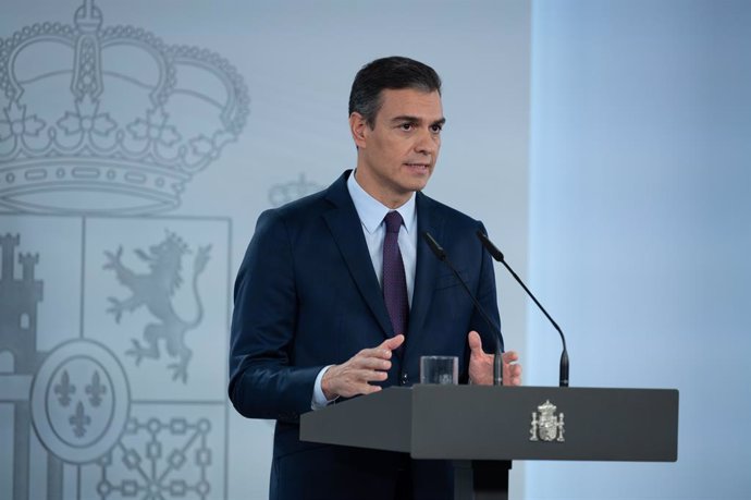 El president del Govern, Pedro Sánchez, en la Moncloa el 23 d'octubre de 2020.