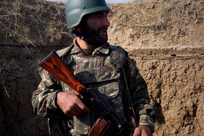 Un soldat armeni a Nagorno-Karabakh